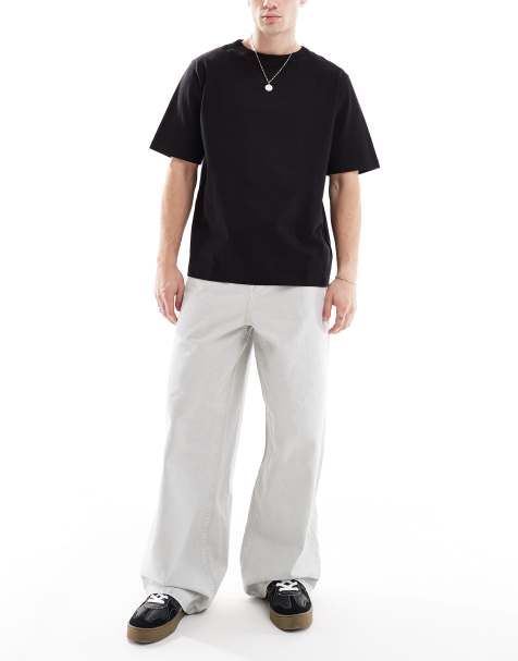 ASOS DESIGN - Premium - Superposede jeans i grå vask - view 1