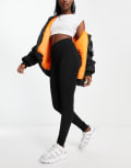[ASOS DESIGN] ASOS DESIGN premium supersoft leggings in cotton modal in black 14 Black