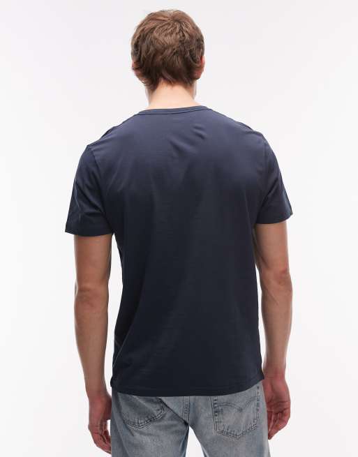 ASOS DESIGN Premium SUPIMA® Cotton crew neck t-shirt in navy, 3 of 5