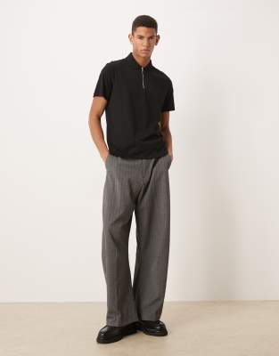 Asos Design Premium Supima® Cotton Polo Shirt In Black