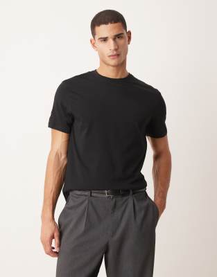 Футболка ASOS DESIGN Premium SUPIMA из хлопка обычного кроя черного цвета black