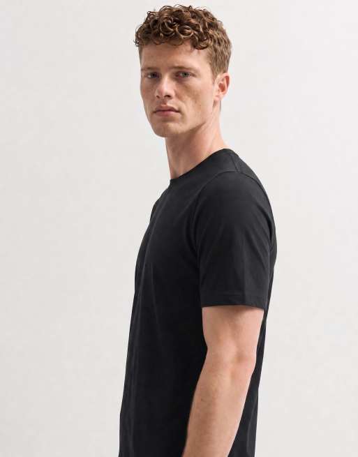 ASOS DESIGN Premium SUPIMA® Cotton regular fit t-shirt in black, 9 of 10