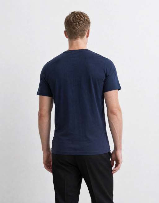 ASOS DESIGN Premium SUPIMA® Cotton regular fit t-shirt in navy, 7 of 7