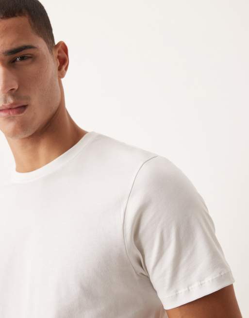 ASOS DESIGN Premium SUPIMA Cotton regular fit t- shirt in white, 5 of 5