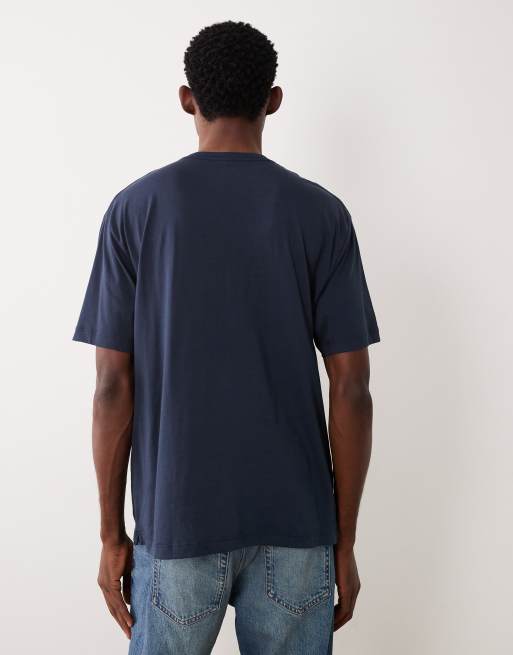 ASOS DESIGN Premium SUPIMA® Cotton relaxed t-shirt in navy, 5 of 5
