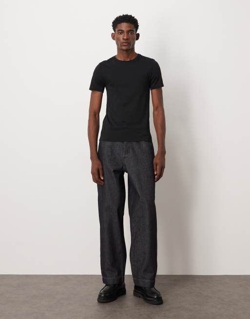ASOS DESIGN Premium SUPIMA® Cotton slim fit t-shirt in black, 2 of 5