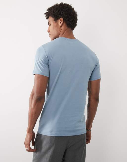 ASOS DESIGN Premium SUPIMA® cotton slim fit t-shirt in blue, 5 of 5