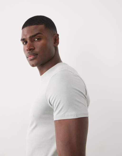 ASOS DESIGN Premium SUPIMA® cotton slim fit t-shirt in light green, 2 of 5