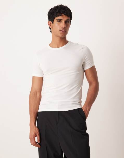 ASOS DESIGN Premium SUPIMA® Cotton slim fit t-shirt in white - view 1