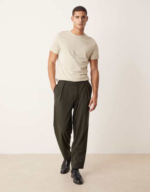 ASOS DESIGN - Premium SUPIMA® katoenen regular-fit T-shirt in stone, 2 van 5
