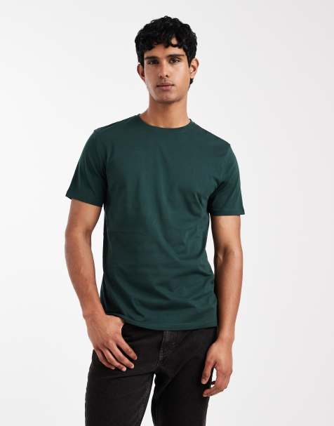 ASOS DESIGN - Premium SUPIMA® - Mørkegrøn tætsiddende T-shirt i bomuld - view 1