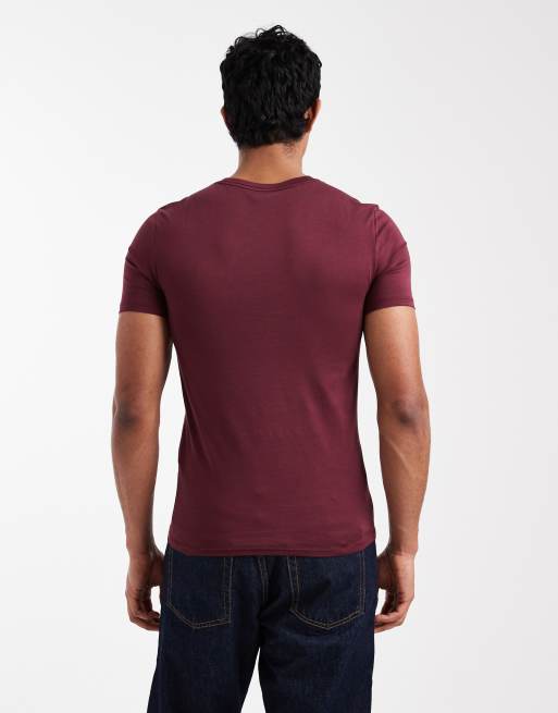 ASOS DESIGN – Premium – SUPIMA® – Vinröd t-shirt i muscle fit och bomull, 3 av 5