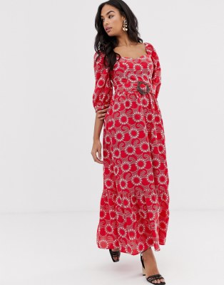 asos broderie maxi dress