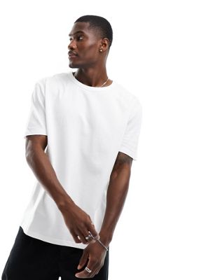 ASOS DESIGN premium relaxed fit t-shirt with crew neck in white - ASOS Price Checker