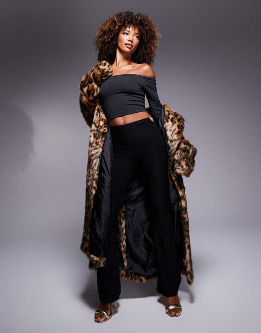 ASOS DESIGN Premium - Top modellante stile Bardot nero , 2 di 4