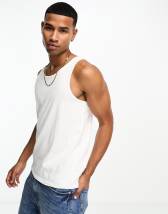 Topman rib vest in white | ASOS