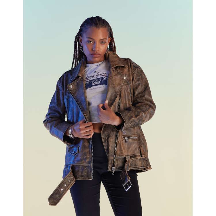 Oversized suede outlet biker jacket