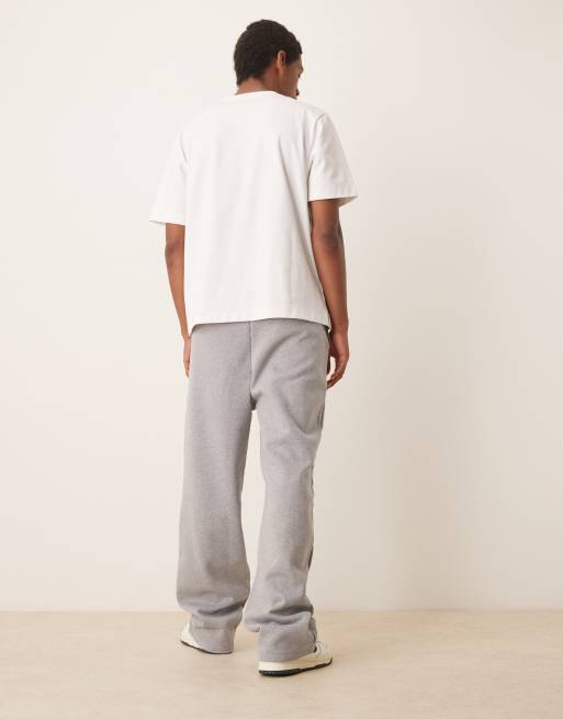 ASOS DESIGN – Premium – Weit geschnittene Jogginghose aus schwerem Stoff in meliertem Grau, 400 g/m², 4 von 5