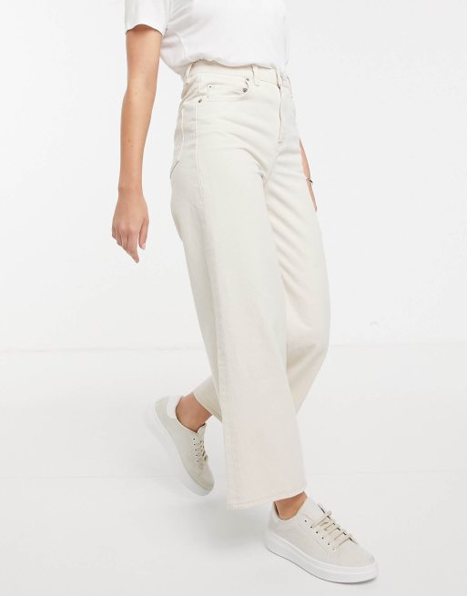 ASOS DESIGN super soft wide leg pants in winter white - part of a