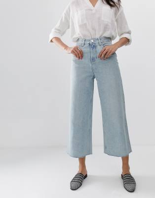 light blue wide leg jeans