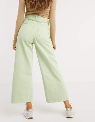 wide lime jeans