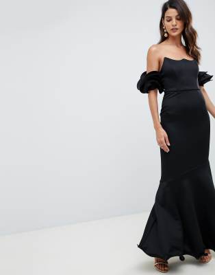 asos bardot maxi dress