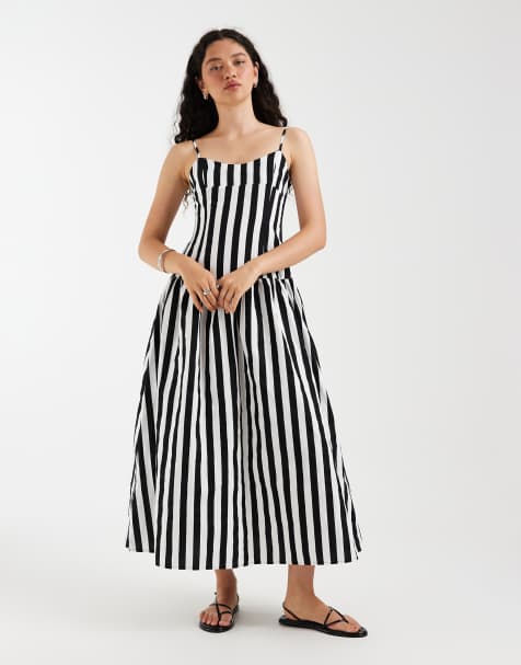ASOS DESIGN - Prendisole con vita scesa e gonna a ruota - view 1