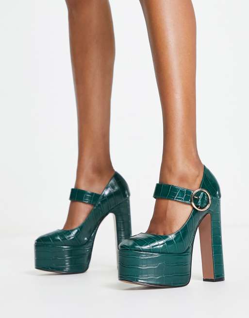 Emerald green mary online jane shoes