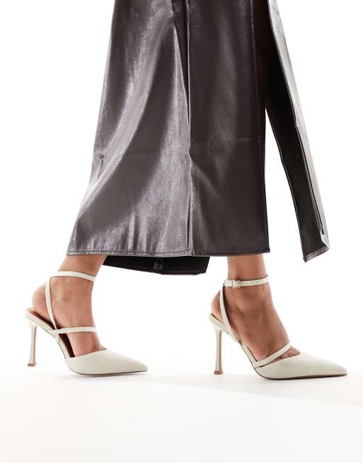 ASOS DESIGN - Present - Schoenen met hak van natuurlijk materiaal, 4 van 4