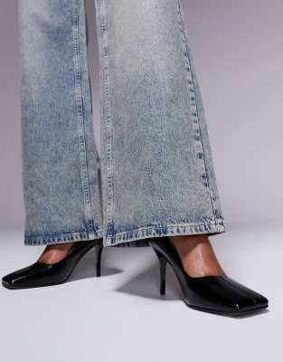 ASOS DESIGN - Presley - Pumps met vierkante neus en hoge hak in zwart