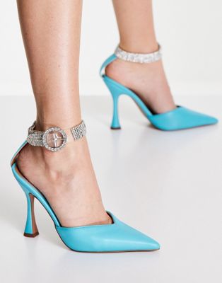 Chaussures Pressure - Chaussures à talon avec bride ornementée - Bleu