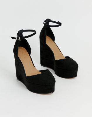 asos black wedges