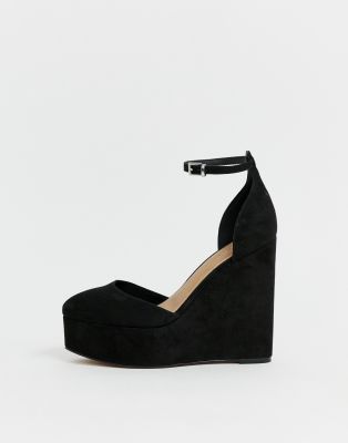 asos black wedge sandals