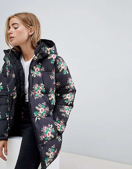 ASOS DESIGN pretty floral padded jacket | ASOS
