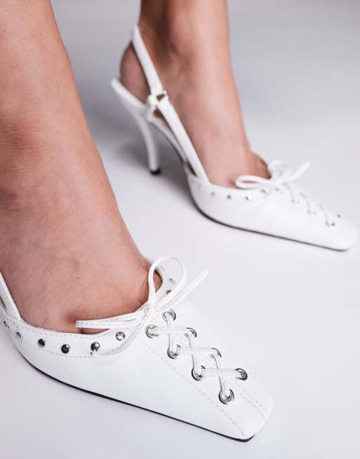 Asos white heels clearance
