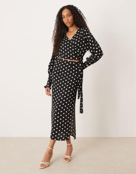 ASOS DESIGN – Prickig midikjol, del av set - view 1