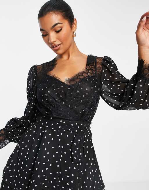 ASOS DESIGN – Prickig mjuk skaterklänning med fransdetaljer, 3 av 4