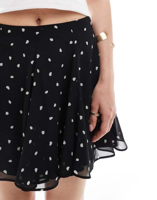 ASOS DESIGN – Prickig, vippig minikjol i chiffong, 4 av 5