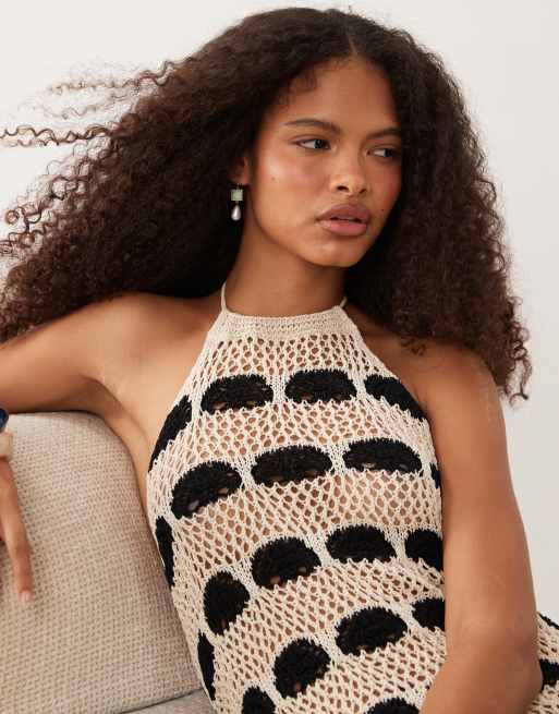 ASOS DESIGN – Prickig, virkad miniklänning, 3 av 4