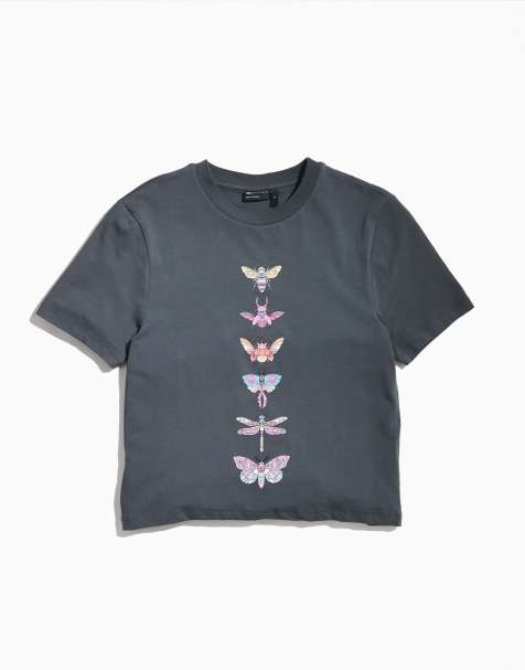 ASOS DESIGN PRIDE genderless baby tee in black with chest print - view 1