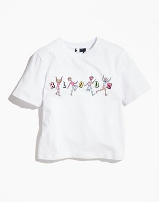 Asos Design Pride Genderless Baby Tee In White With Chest Print