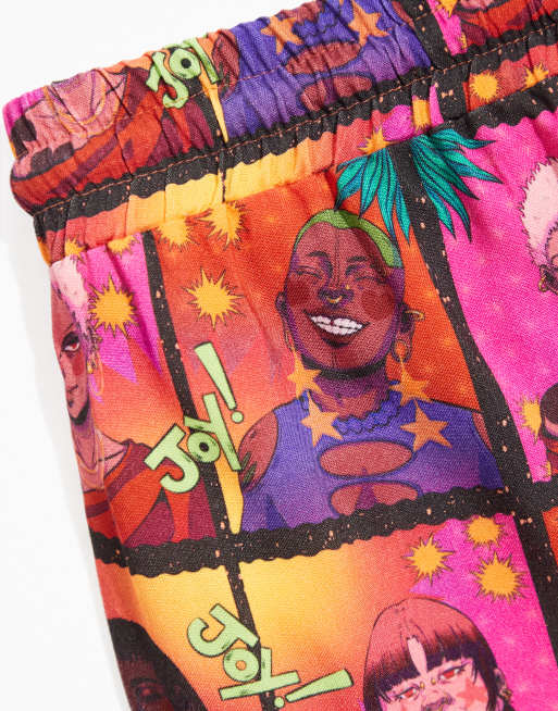 ASOS DESIGN PRIDE genderless co-ord slim short with print, 4 of 5
