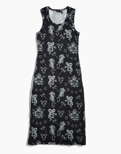 ASOS DESIGN PRIDE genderless maxi dress in black with print - view 1