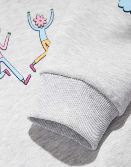 ASOS DESIGN PRIDE genderless oversized hoodie in gray heather with ...