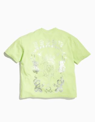 ASOS DESIGN PRIDE genderless oversized t-shirt in neon green with back print