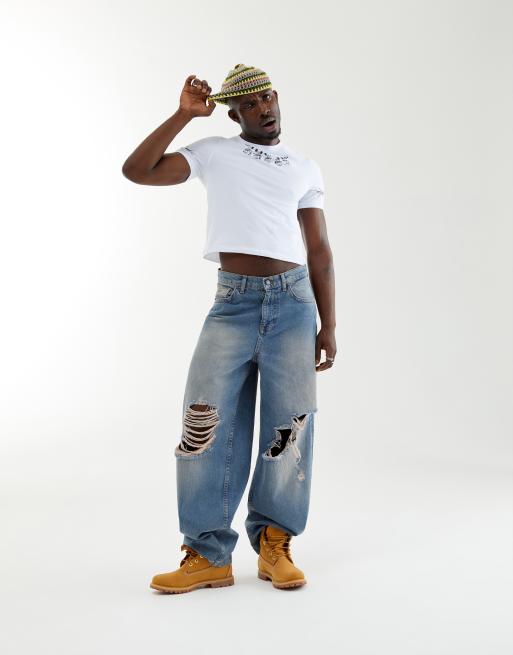 ASOS DESIGN - PRIDE - Genderloos baby-T-shirt met print op de borst in wit