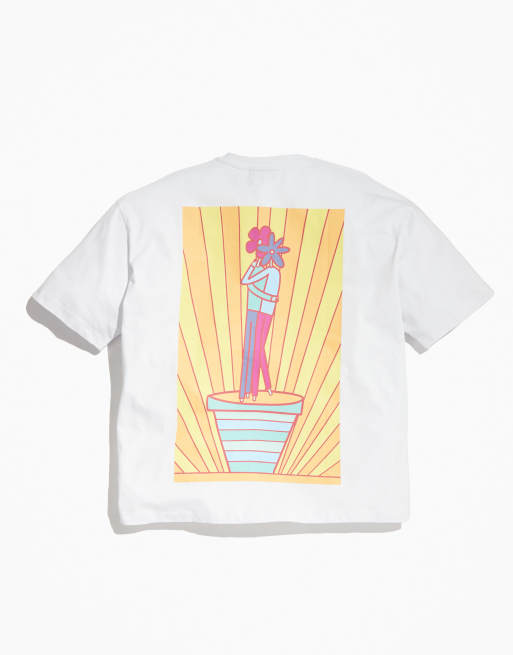 FhyzicsShops DESIGN - PRIDE - Genderloos oversized T-shirt met print op de achterkant in wit