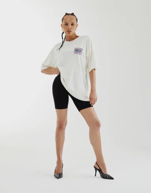 ASOS DESIGN - PRIDE - Genderloos oversized T-shirt met print op de achterkant in wit