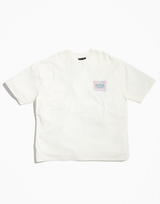 ASOS DESIGN - PRIDE - Genderloos oversized T-shirt met print op de achterkant in wit, 5 van 5