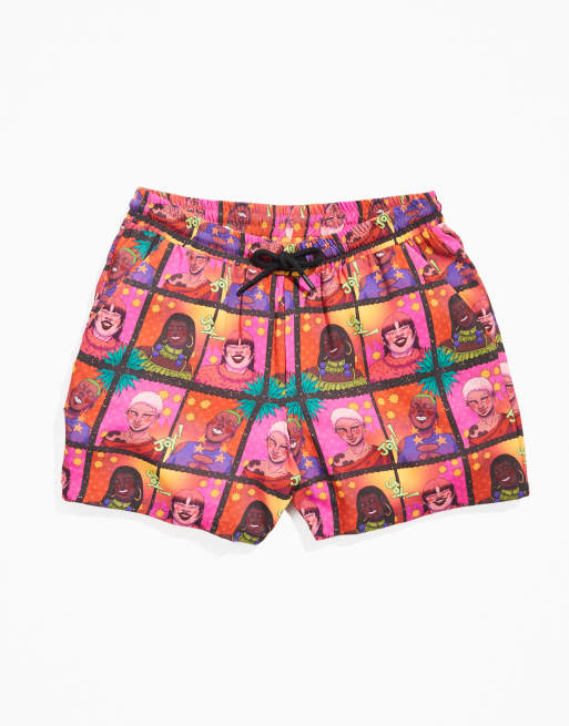 ASOS DESIGN - PRIDE - Short d'ensemble unisexe imprimé coupe slim